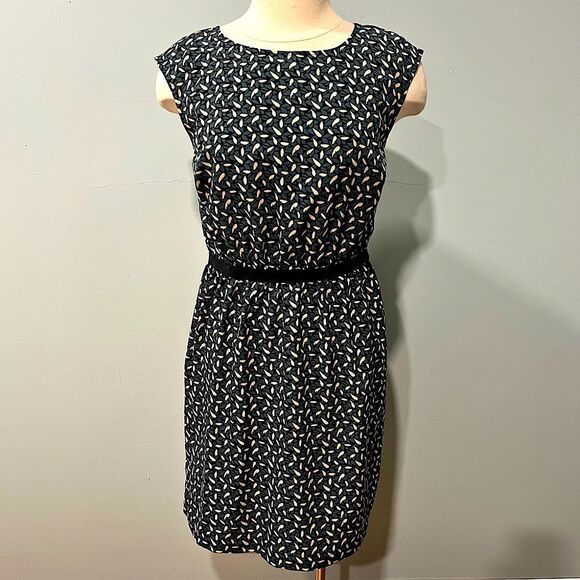Ann Taylor Loft Green Leaf Print Sleeveless Dress Size Small - Picture 1 of 7